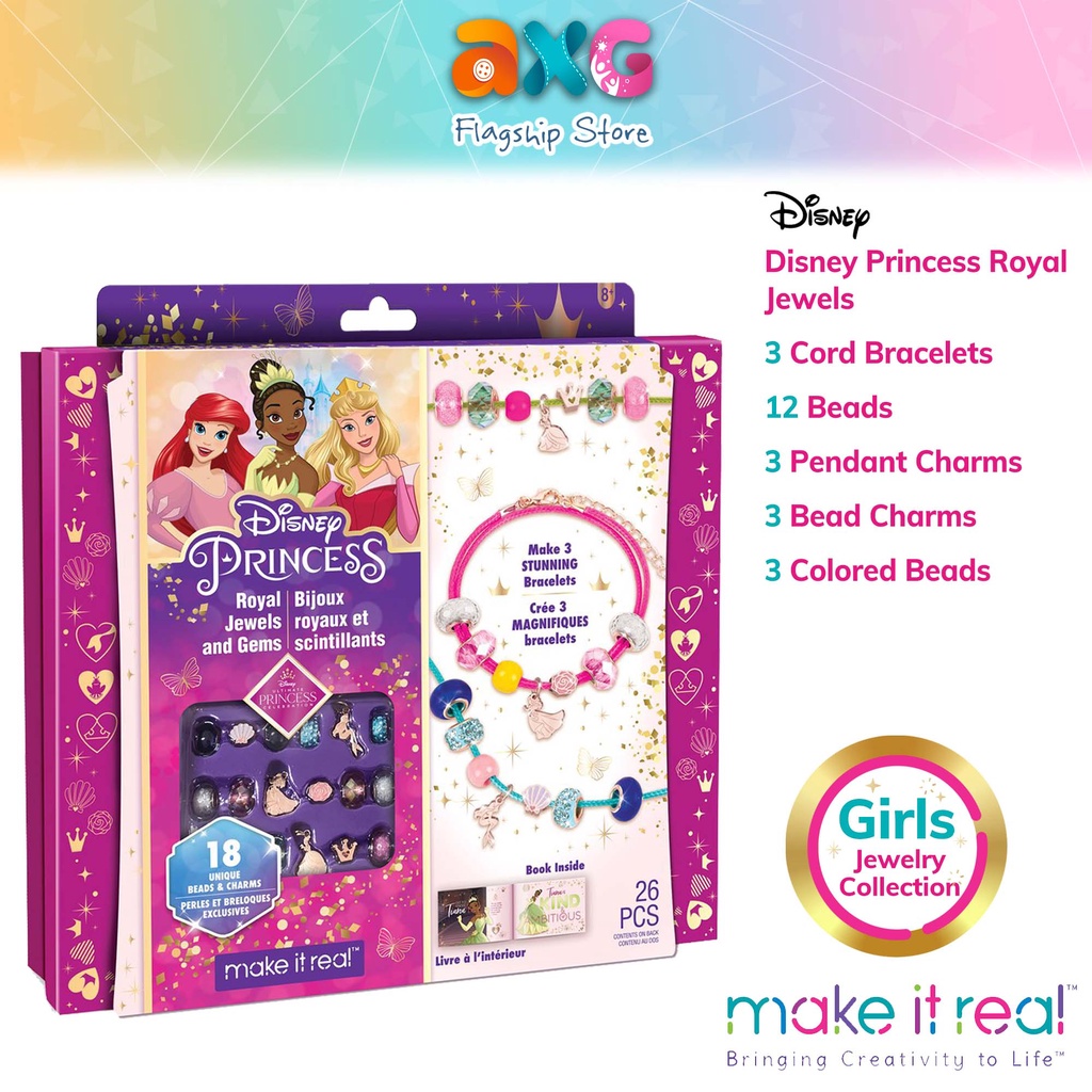 Make It Real Disney Princess Royal Jewels & Gems Bead Bracelets 4210