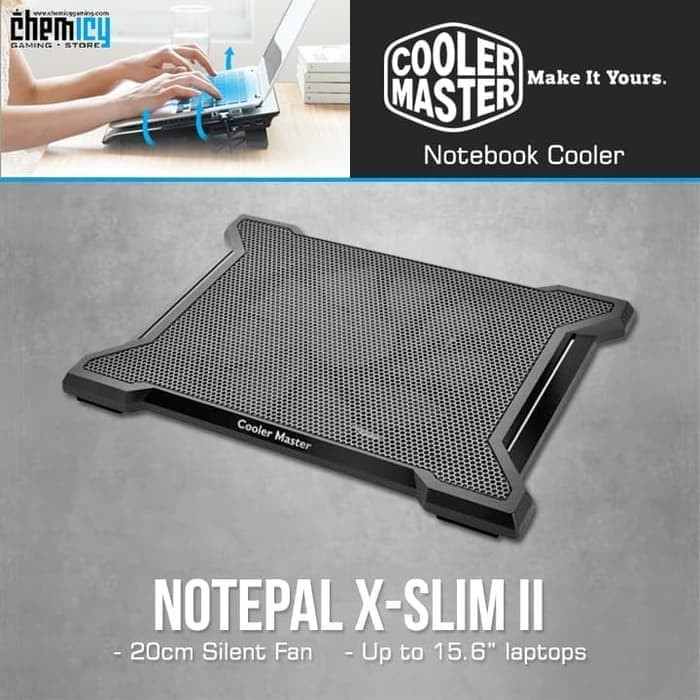 Cooler Master Notepal X Slim Ii Notebook Cooler Fan Cooling Pad Laptop Cooler Fan Shopee Malaysia