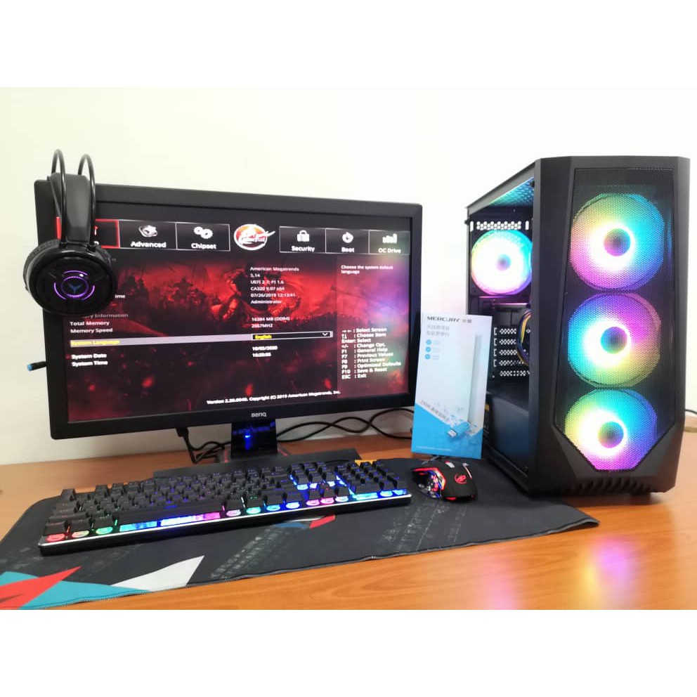 Budget Gaming Pc Custom Made Pc Cpu Desktop Intel Ryzen Gtx 1060 Gtx 1050 Rx 570 580 Cpu Pubg Gtav Shopee Malaysia