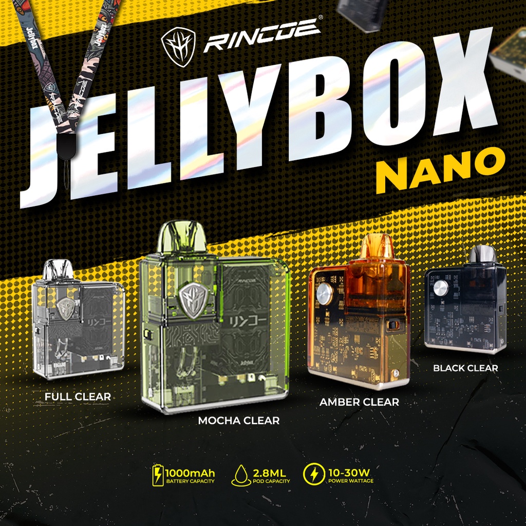 Rincoe Jellybox Nano Pod System 30W Builtin Battery 1000mAh Jelly Box