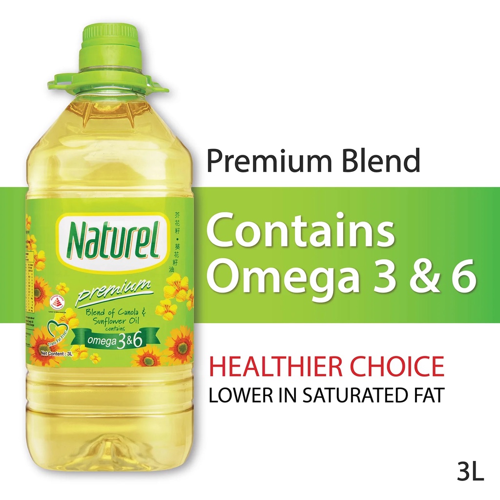 Naturel Blend Omega 3 & 6 Canola & Sunflower Cooking Oil 3.3 Liter Shopee Malaysia