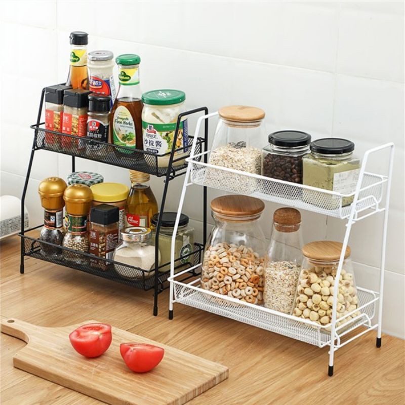 KITCHEN DOUBLE LAYER RACK / RAK DAPUR / BATHROOM RACK / SHELF STORAGE ...