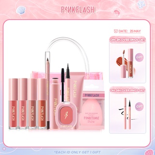 Pinkflash Raya Hottest Face Makeup Set 11 Items Beauty Free Gift Cosmetic Bag Eyebrow Eyeliner Matte Lipstick Foundation