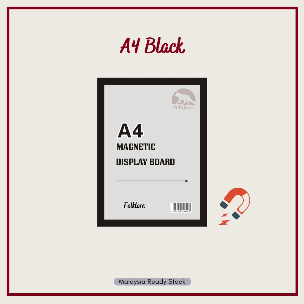 A4 Display Board Wall Stick Frame Photo Certificate Office Adhesive Wall Sheet Bingkai