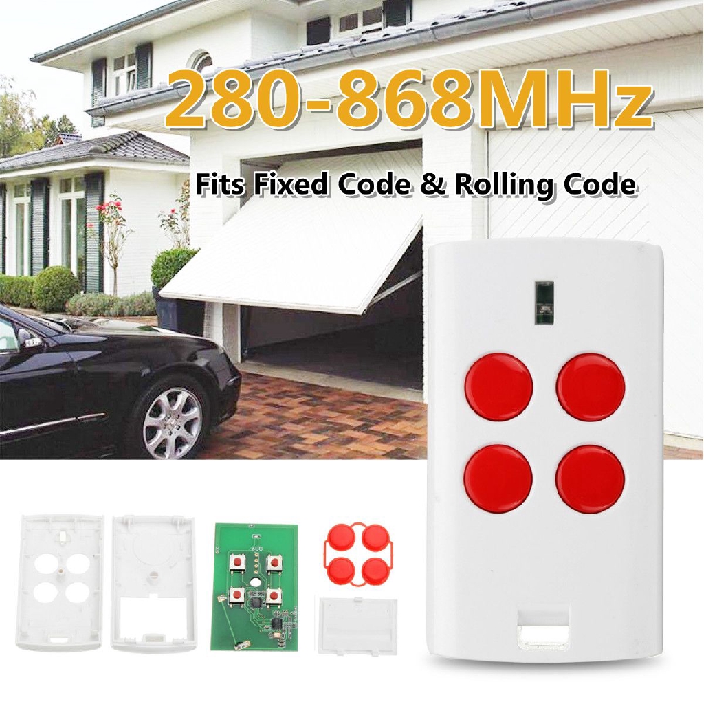 Red 4 Buttons 280 868 Mhz Universal Garage Door Multi Remote Fixed