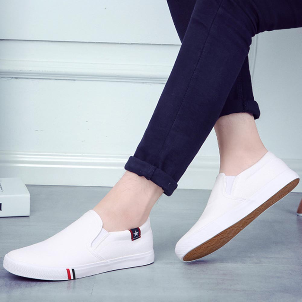 canvas shoes without laces for men