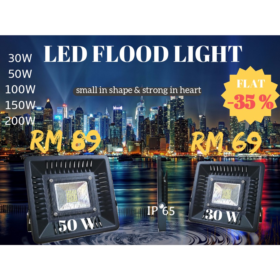 100w LED Flood Light Security Floodlight/Sportlight Lamp White Outdoor AC 230V