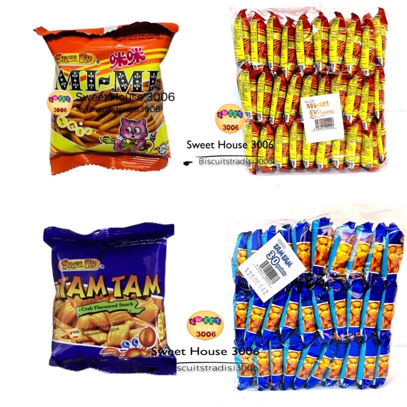Snek Ku MiMi TamTam 16g x 30’S Prawn Crad Childhood Snack Makanan