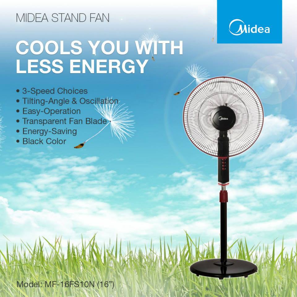 Free Gift Midea 16 Stand Fan Mf 16fs10n 3 Speed Shopee Malaysia