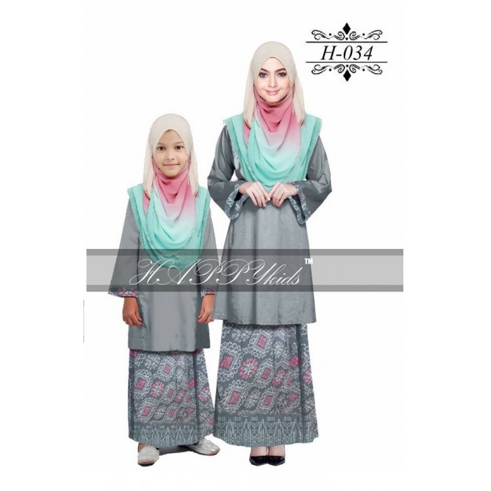  Baju  Kurung Songket  Kanak kanak by HAPPYKIDS Grey 