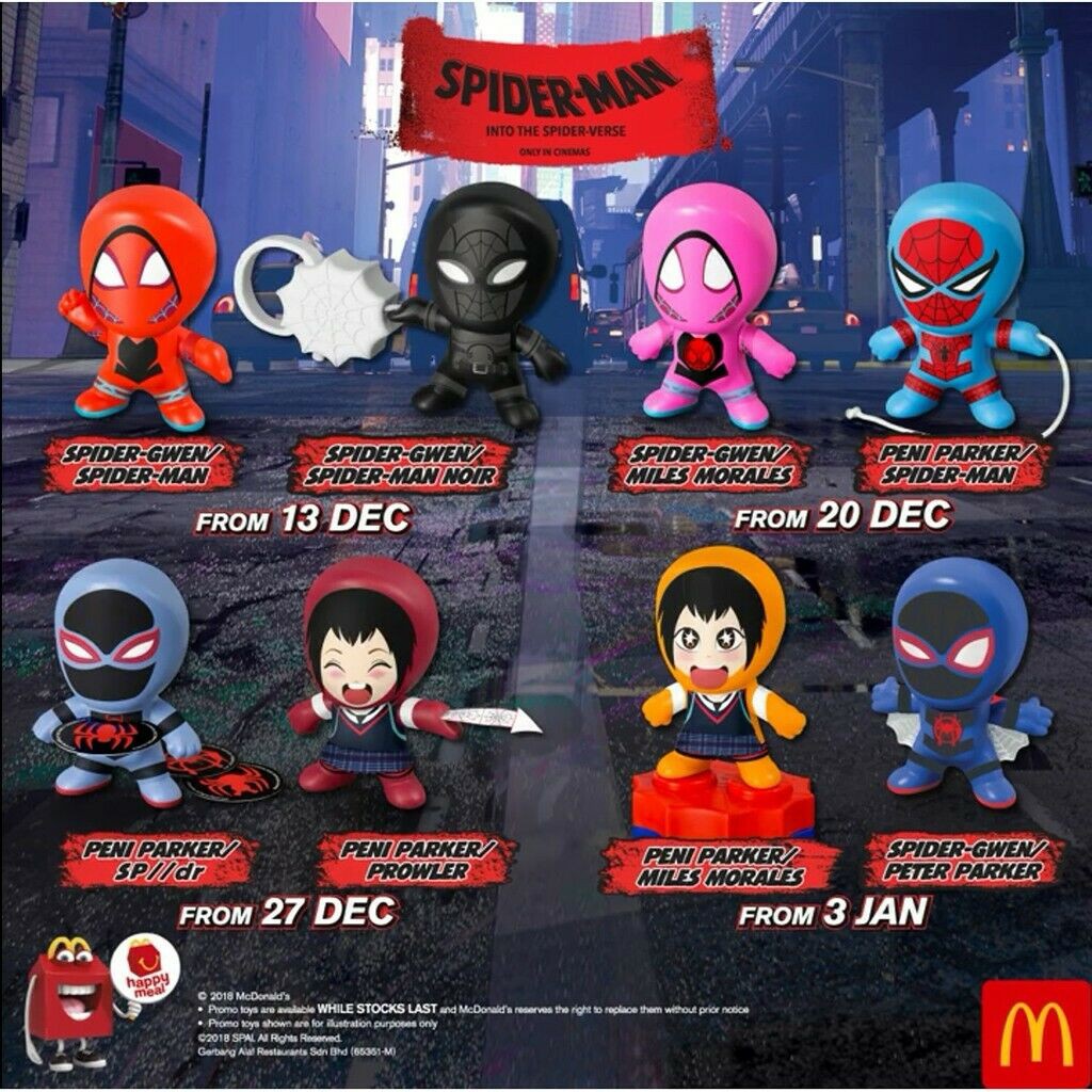 spiderman mcdonalds toys 2019