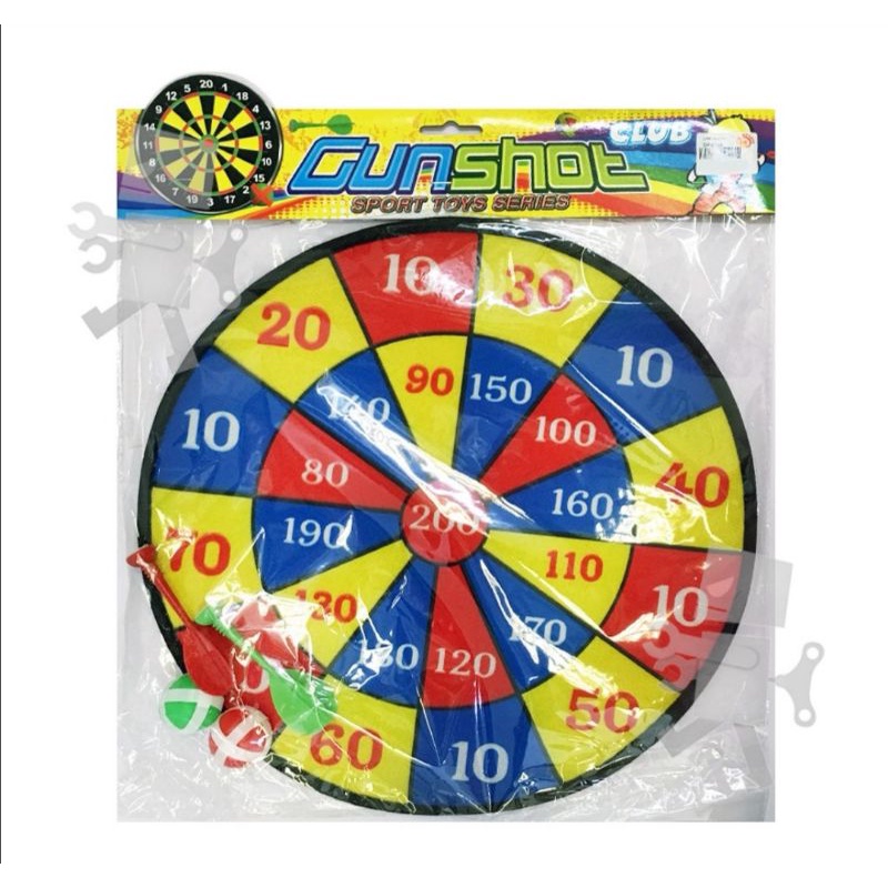 2Player 36cm Hanging Fabric Velcro Dartboard with 2 Darts and Balls