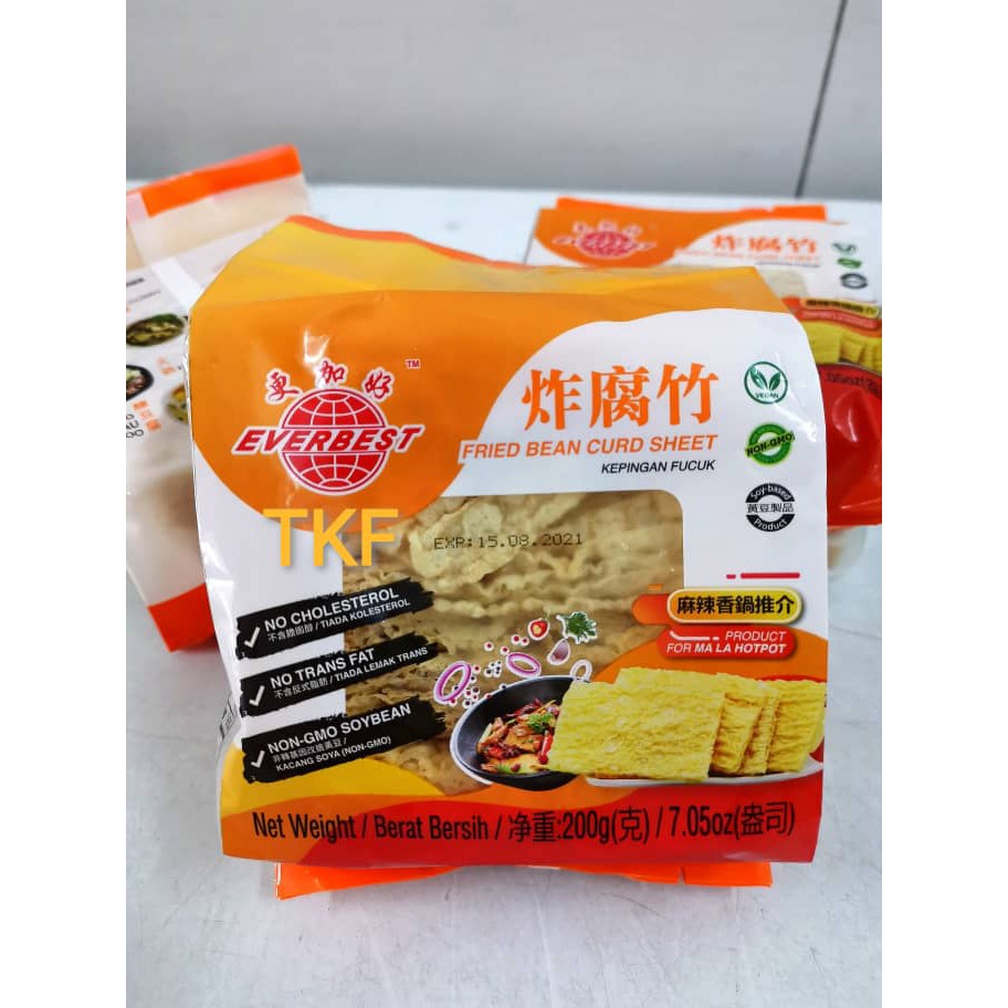 素炸腐竹 更加好 Vegetarian Fried Bean Curd Sheet Everbest 200g