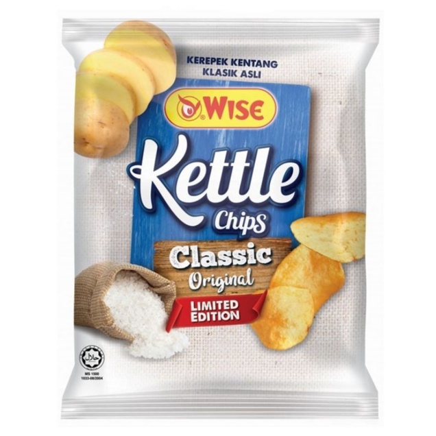 Wise Kettle Chips Classic Original 65g Shopee Malaysia