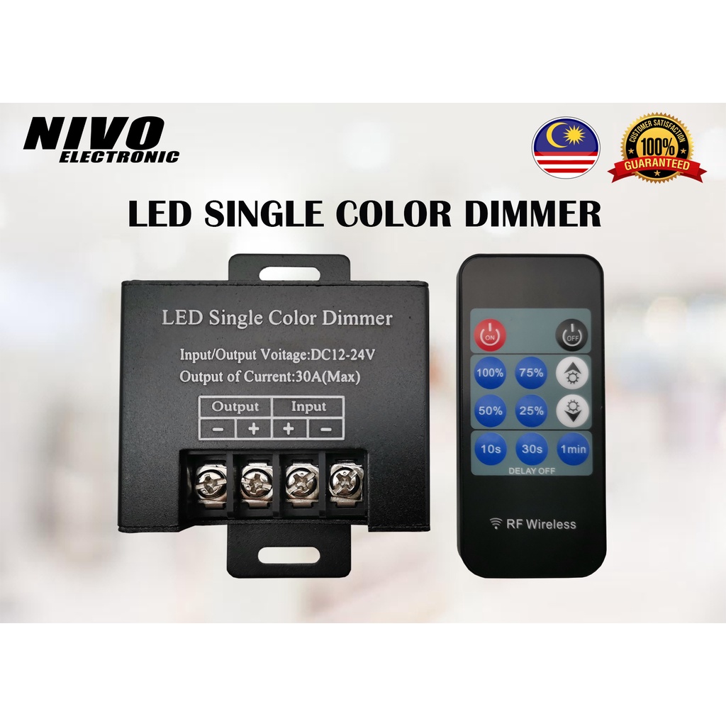 LED Single Color Dimmer Wireless LED Controller 11 Key RF Remote