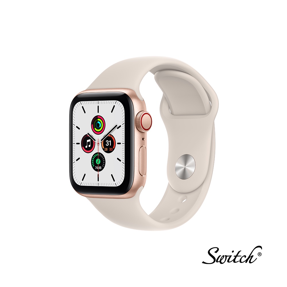 Apple Watch SE GPS + Cellular, 40mm Aluminium Case with Sport Band - Regular