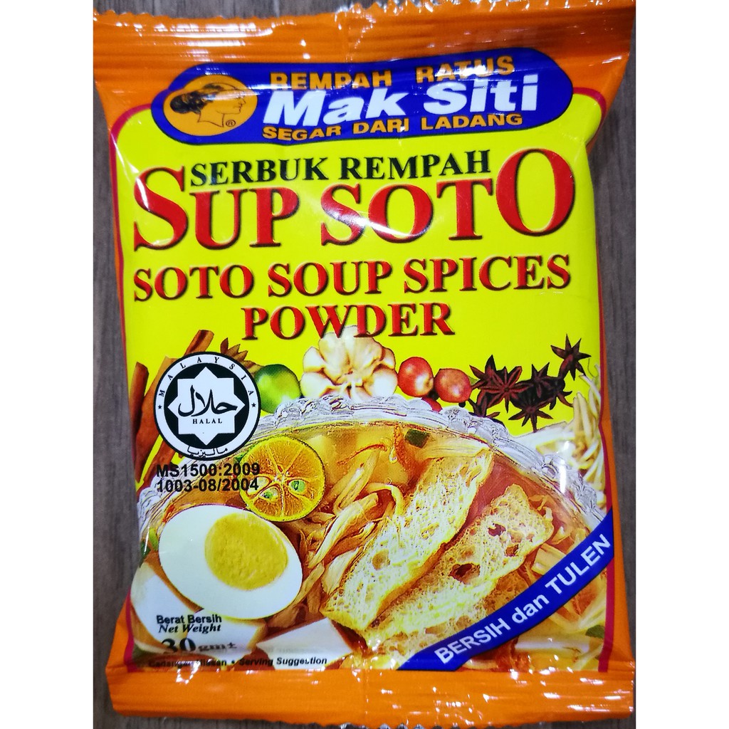 Mak Siti Serbuk Rempah Sup  Soto 30gm Soto Soup Mix 