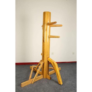 Chinese Kungfu Wing Chun Wooden Standing Wood Dummy Punching Kick Bag ...