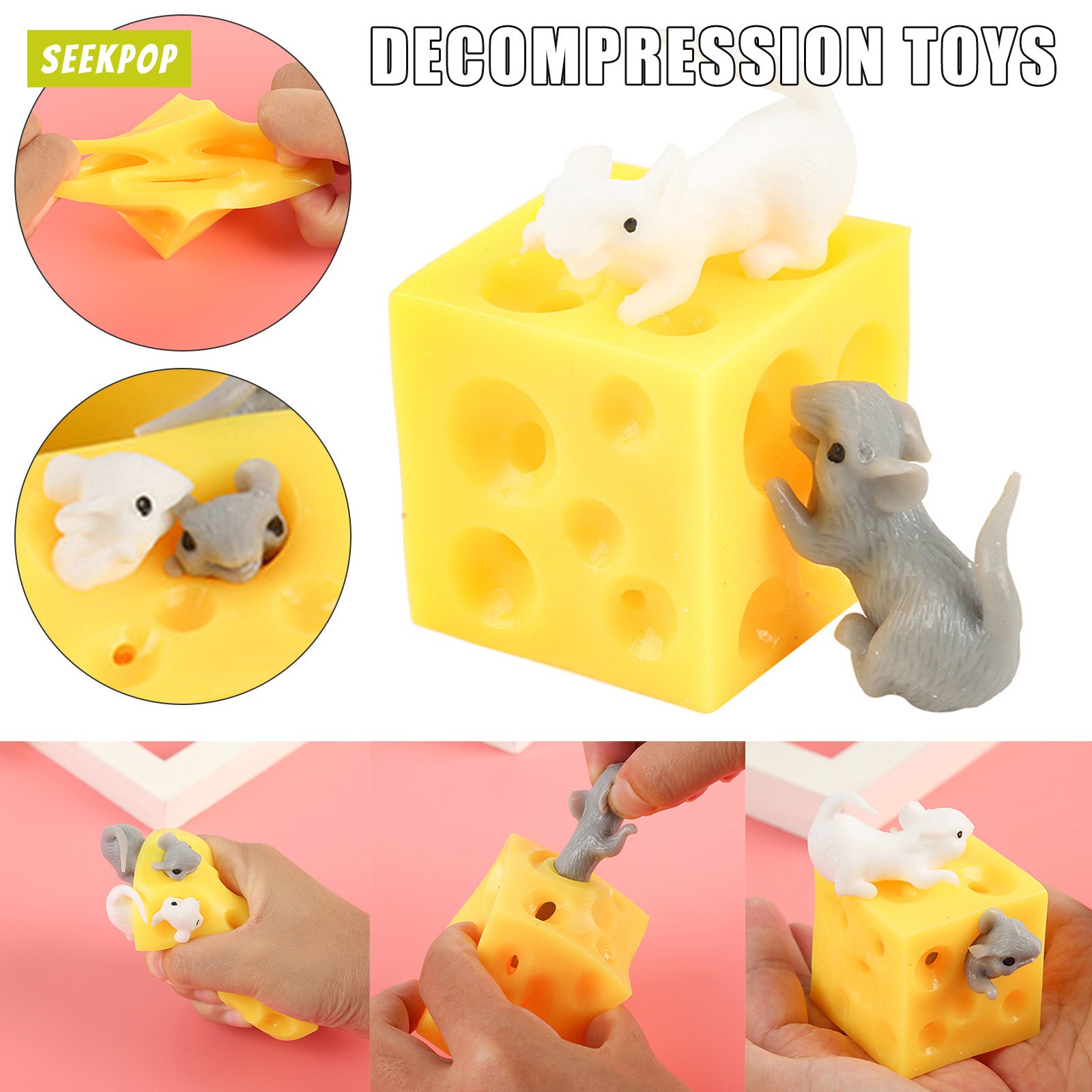 mouse and cheese fidget toy