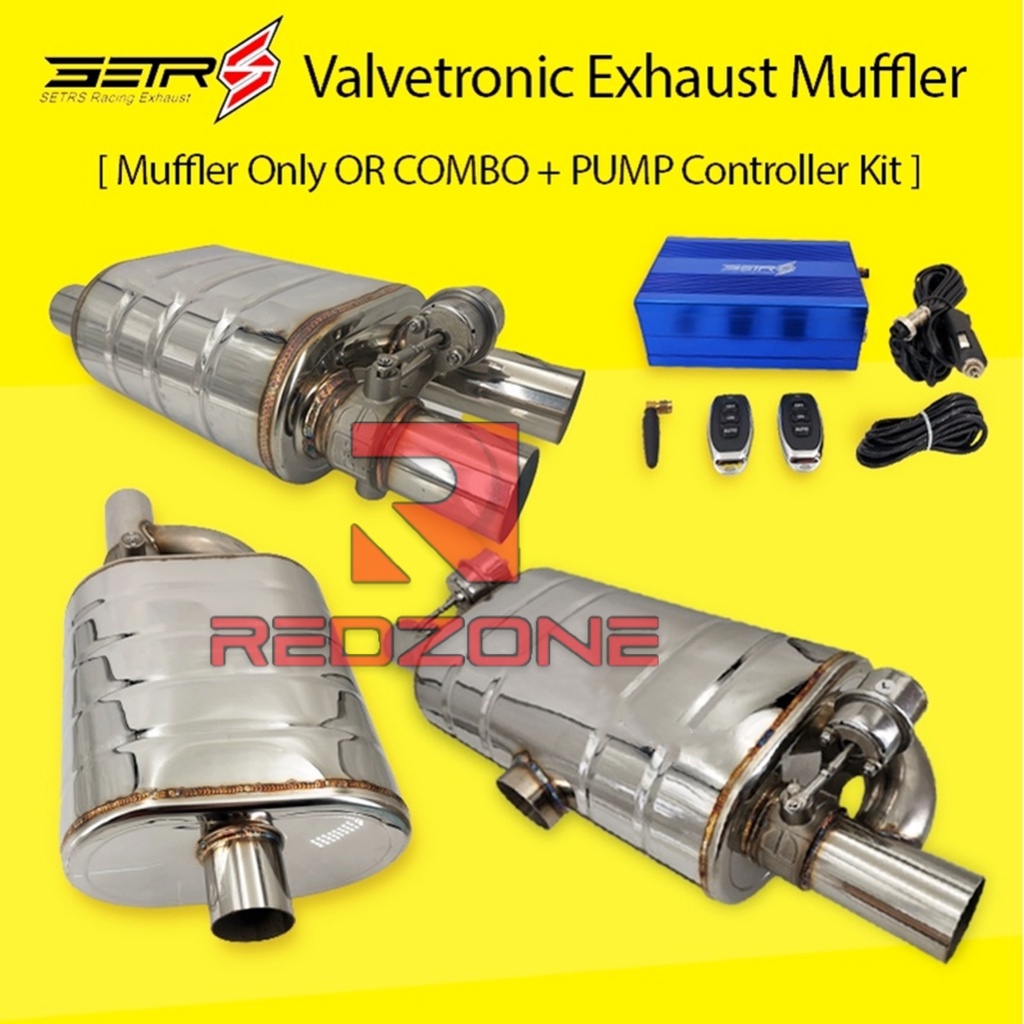 SETRS Valvetronic Universal Exhaust Muffler with Vacuum Valve Pump