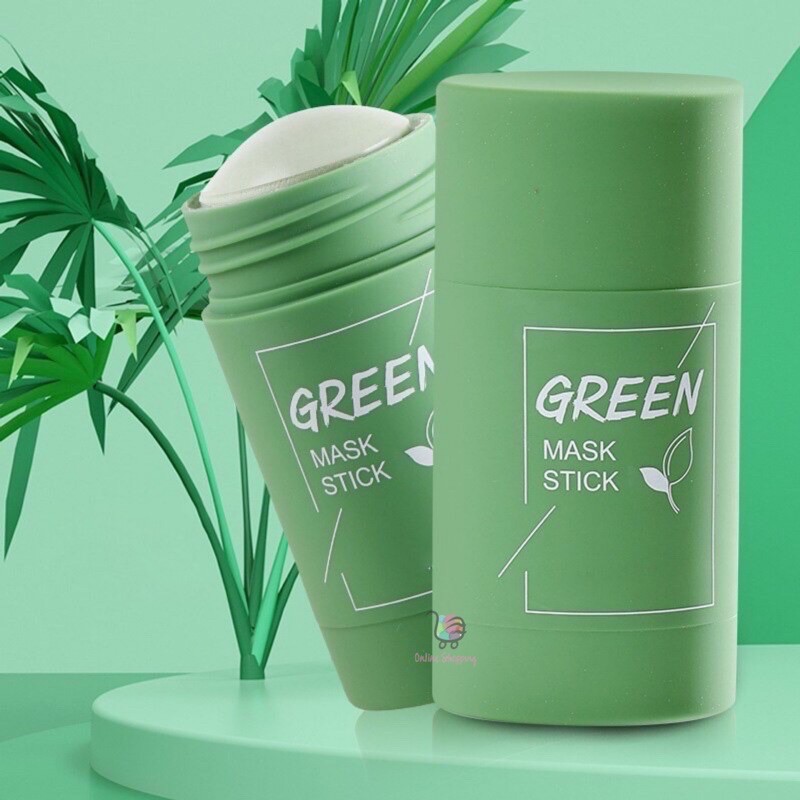 ??Malaysia ready stock Green tea stick mask 固体面膜补水清洁面膜棒涂抹/EggplantOiloGreen Tea Mask Stick Remove Blackhead Oil Skincare