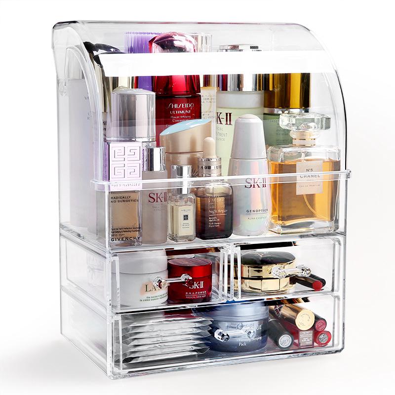 AMGO Cosmetic Storage Makeup Make Up Organizer Transparent Acrylic Skin