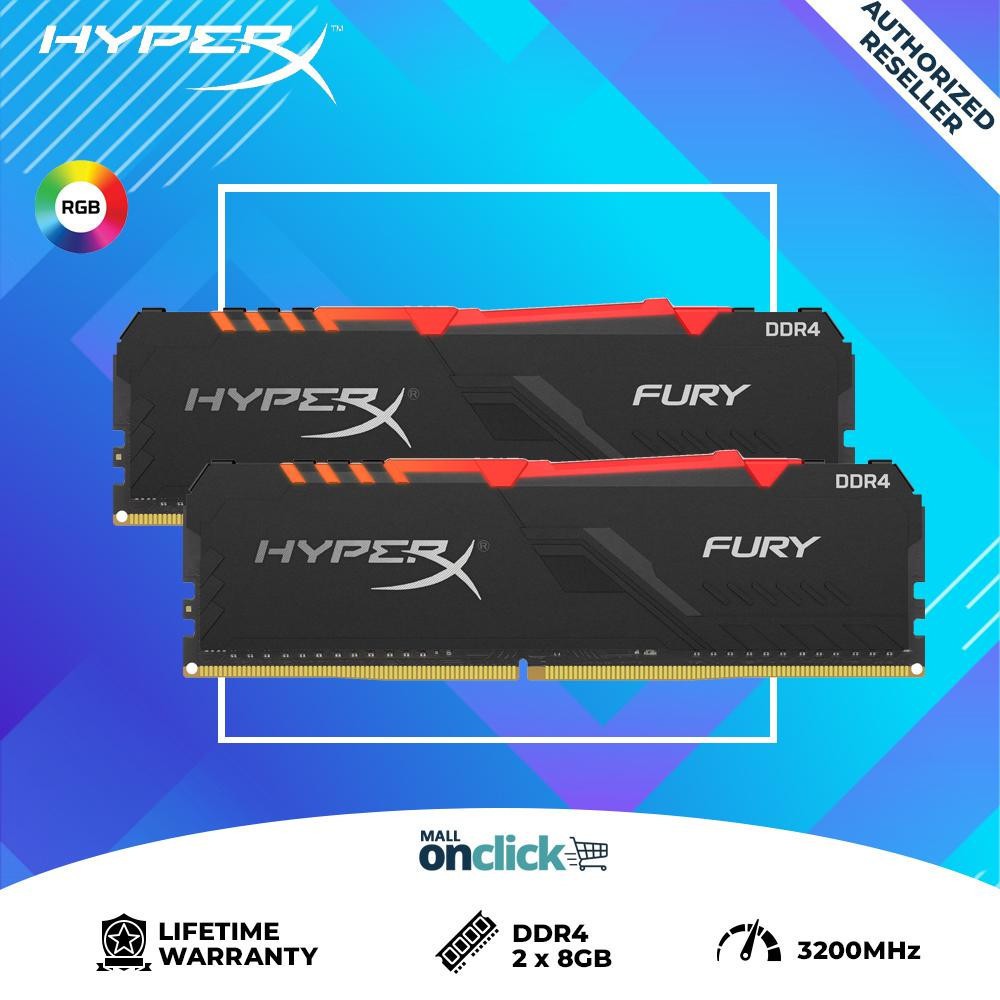 Kingston HyperX Fury RGB 16GB 3200MHz DDR4 CL16 DIMM (Kit Of 2 ...