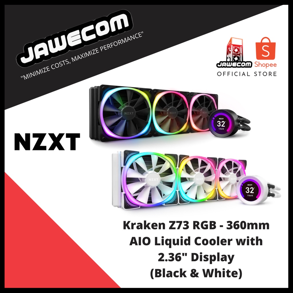 NZXT Kraken Z73 RGB 360mm AIO Liquid Cooler with 2.36" Display (Black