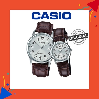 Casio V002L Series Men's/Women's/Couple Analog Leather Date with Box