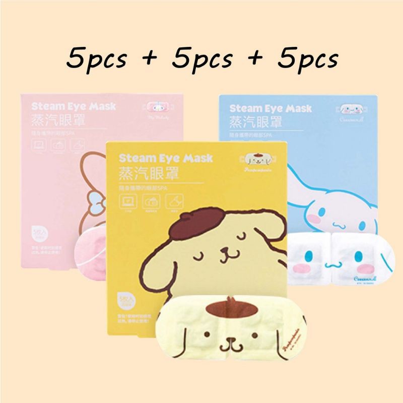 15pcs! Sanrio x Miniso Steam Eye Mask (My Melody & Cinnamoroll &  Pompompurin) | Shopee Malaysia