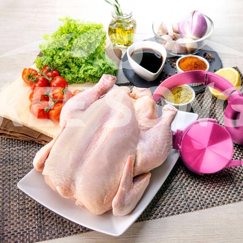 Fresh KS Lacto Organic Whole Chicken Fresh 1.1KG-1.3KG (Delivery Klang Valley only)