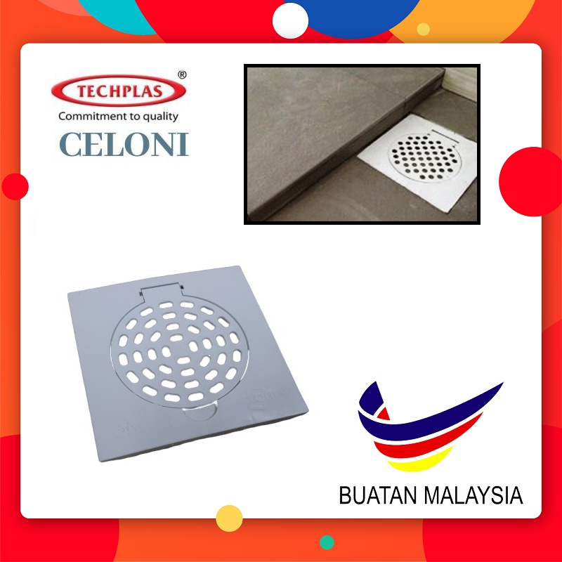 6" x 6" or 4" x 4" PVC toilet floor trap / drainer grating plastic