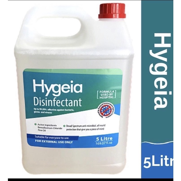 [READY STOCK] Hygeia Disinfectant / Sanitizer (5 litre bottel) Shopee