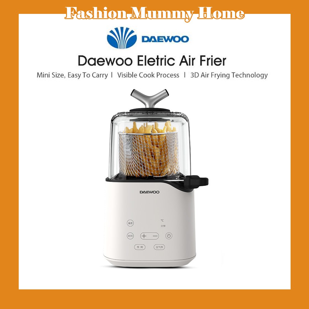 Korea Daewoo mini multifunctional 2 in 1 Air Fryer Dual Purpose Household Oil-free Electric Fryer