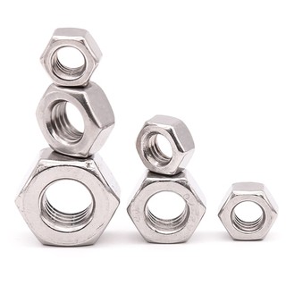 A2 304 Stainless Steel Hex Full Nuts to Fit Metric Coarse Pitch Bolts & Screws 
