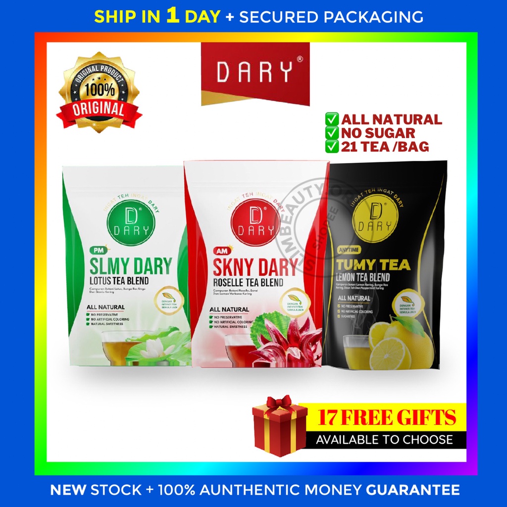 [SALE] DARY TEA | SLMY | SKNY | TUMY | SLIMMING DETOX TEA | SLIMMY SKINNY LEMON TEH KURUS TEH DETOKS TEH DARY | DARYTEA