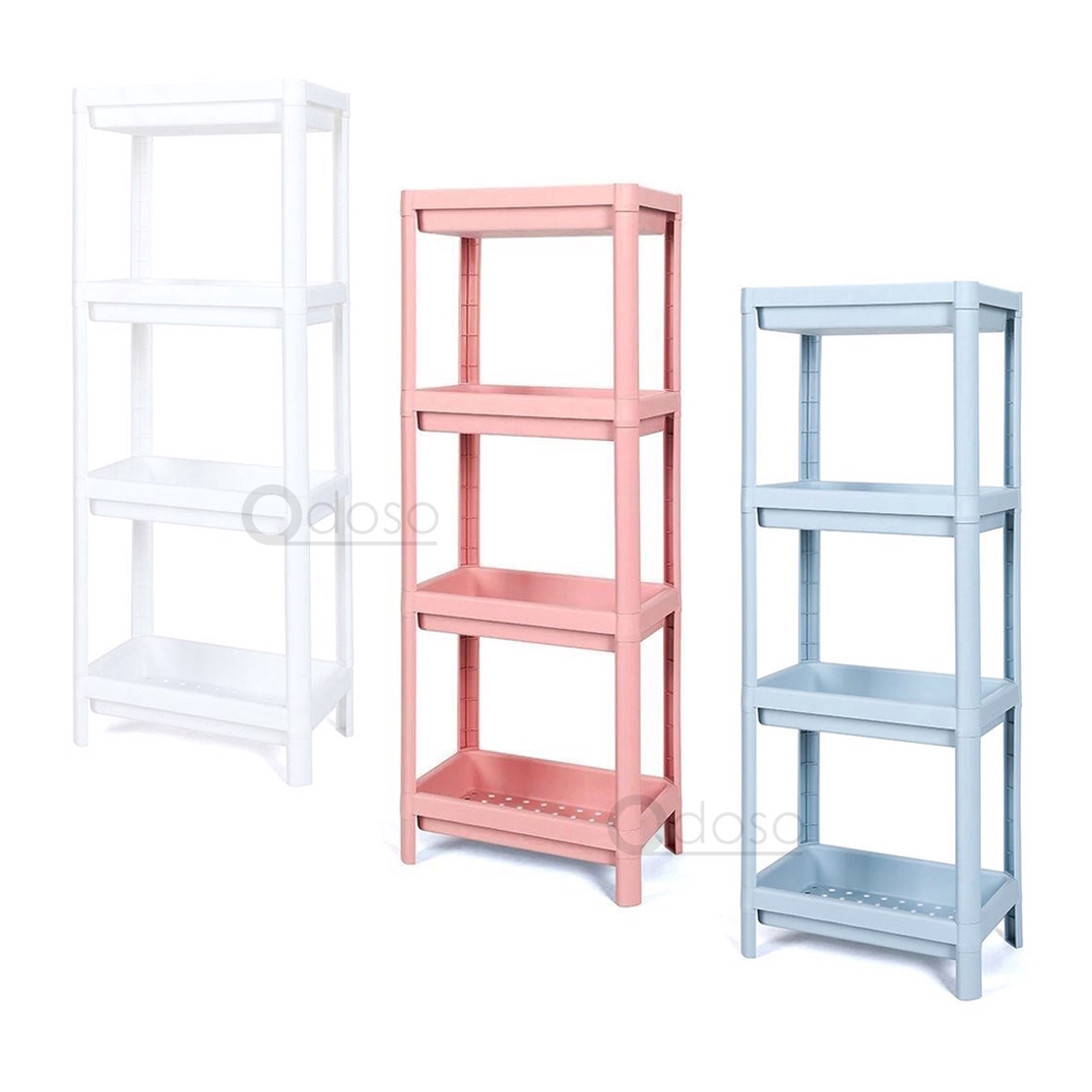 4 Tiers BR001 Plastic Bathroom Shelf unit / Multipurpose Storage Unit