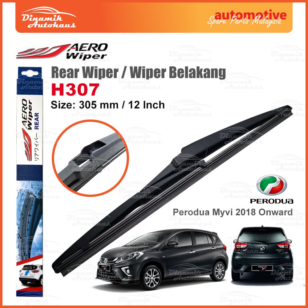 Perodua Myvi 2018 Onward Car Windscreen Rear Belakang Wiper Blade 12