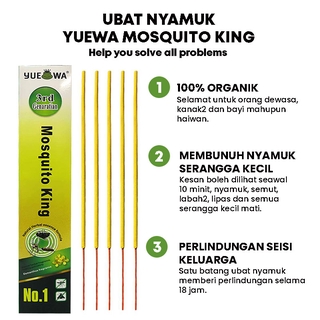 Ubat Nyamuk Natural Herbal Anti-Mosquito King 30 Sticks 