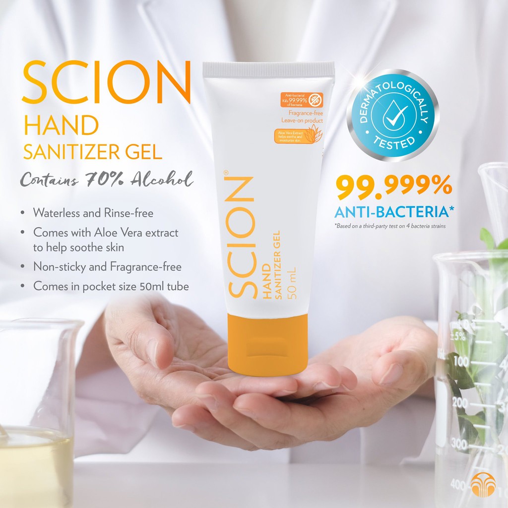 Nu Skin Scion Hand Sanitizer Gel 50ml 99 999 Anti Bacteria No Rinse And Fragrance Free