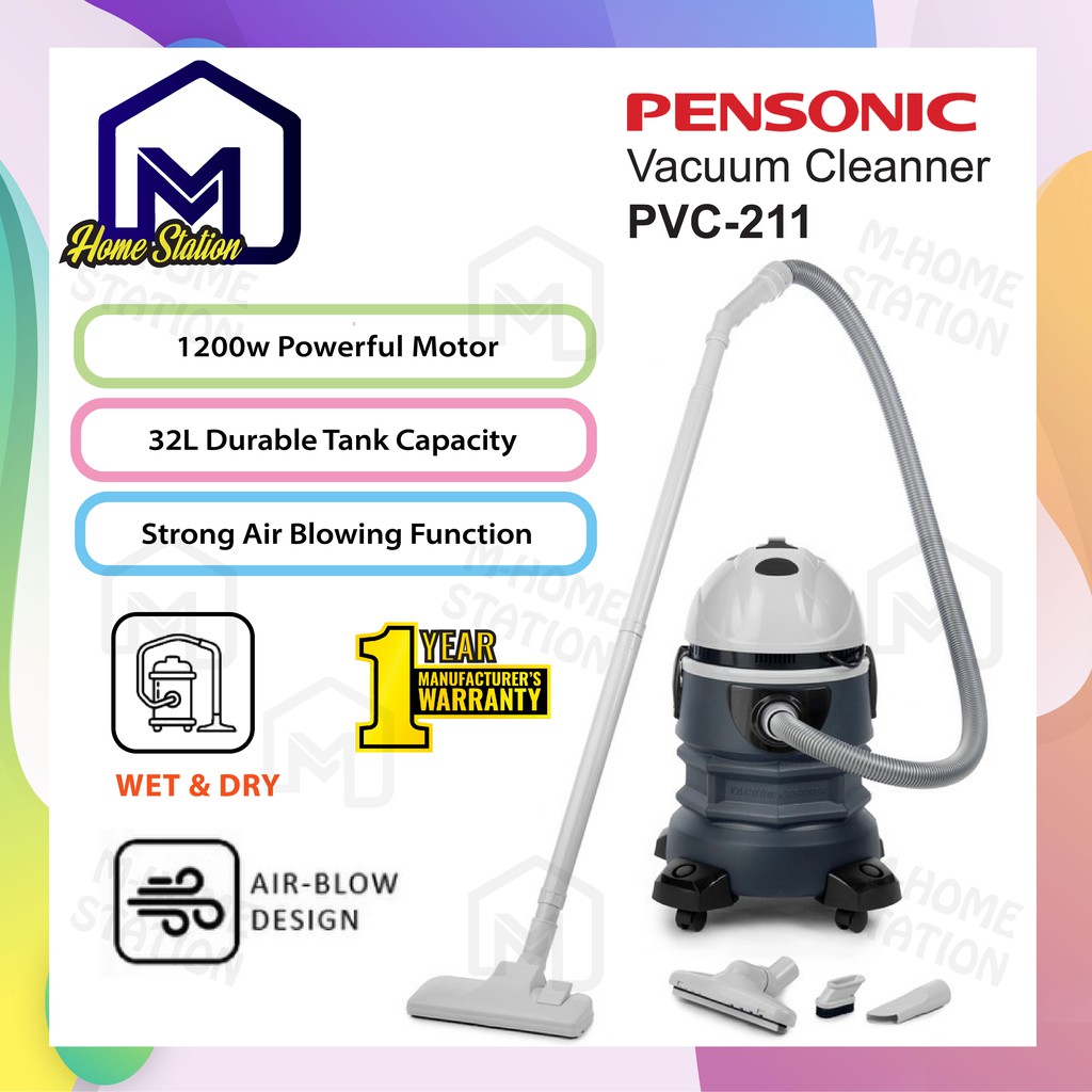 Pensonic Wet Dry With Blower Function Vacuum Cleaner 3 In 1 Pvc 211 Pvc211 Shopee Malaysia