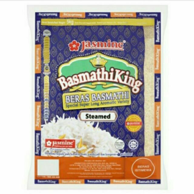 Jasmine Basmathi King Beras Basmathi Special Super Long Aromatic ...