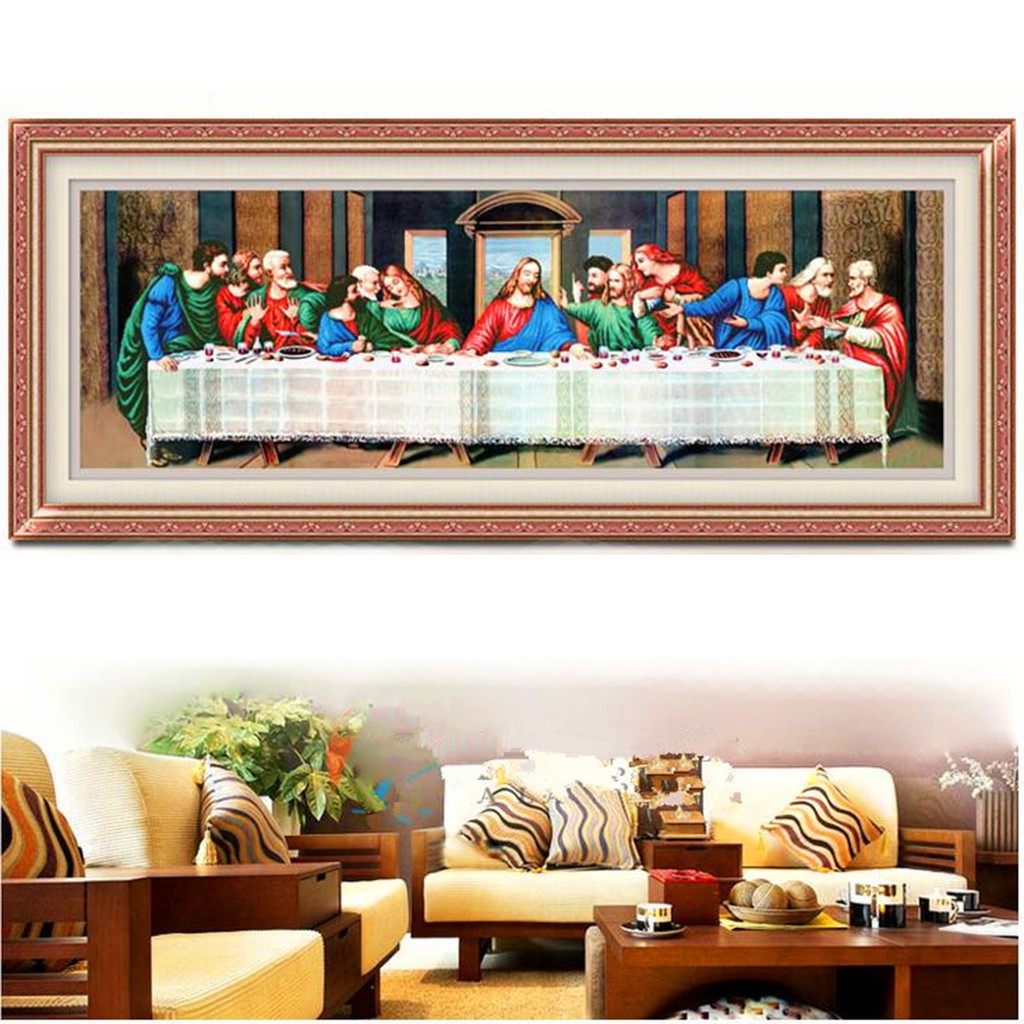 Fo Cross Stitch Kits The Last Supper Home Decor Shopee Malaysia