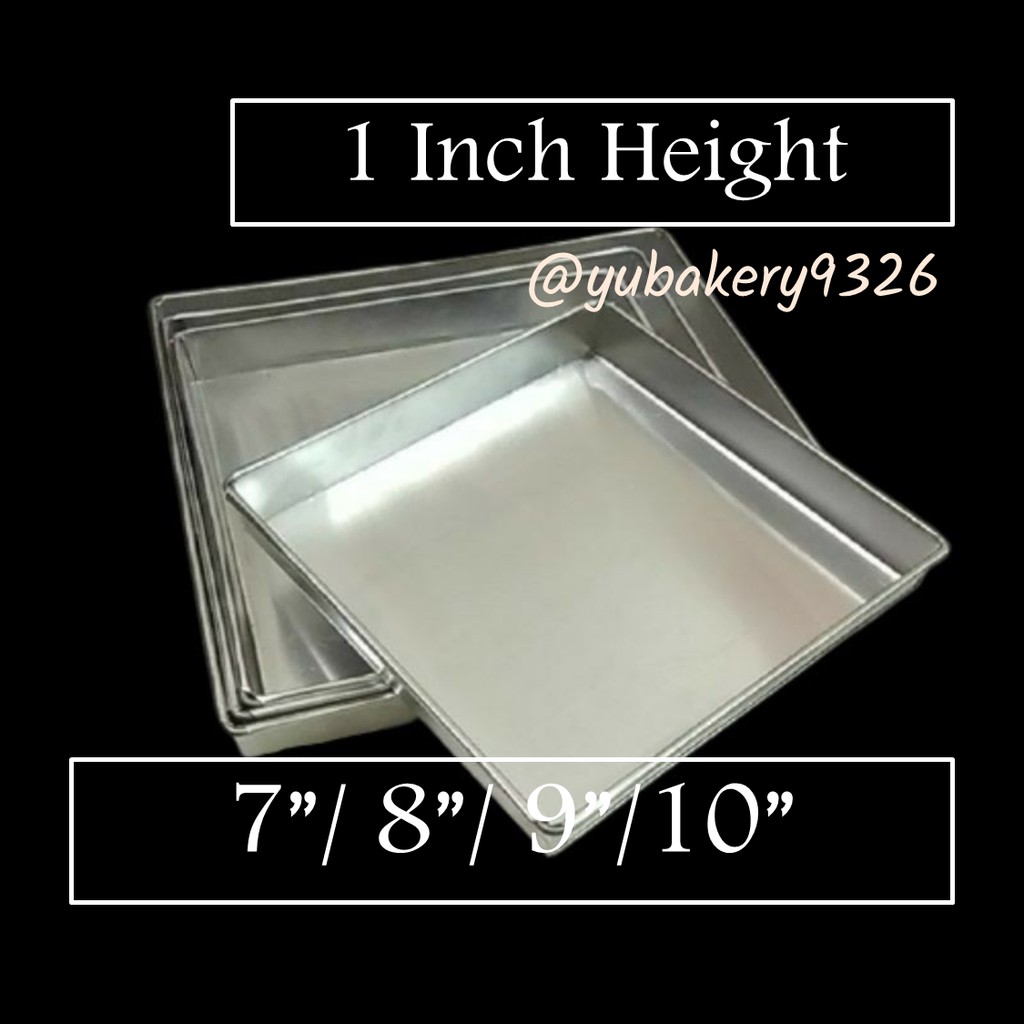 7 8 9 10 Inch Inci Square Cake Mould Swiss Roll Baking Tray Cookie Pan Tin Loyang Kek Empat Segi Petak Acuan 四方形烤盘 瑞士卷模 Shopee Malaysia