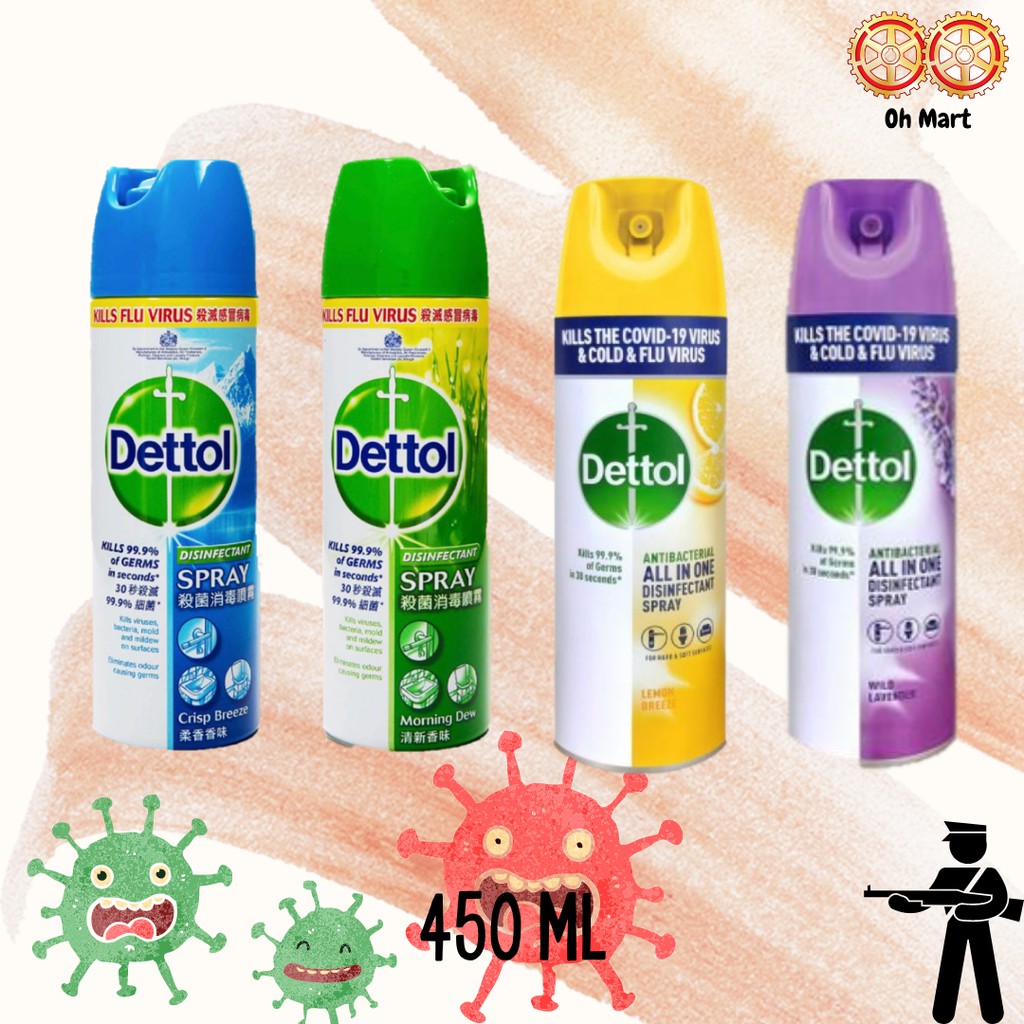 Dettol Antibacterial Disinfectant Spray 450ml Shopee Malaysia