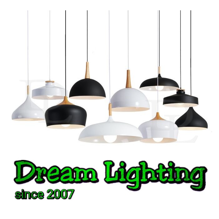 Dream Lighting / Wood Grain series Aluminum Hanging Fixture Pendant Light | Lampu hiasan ruang tamu lampu meja siling