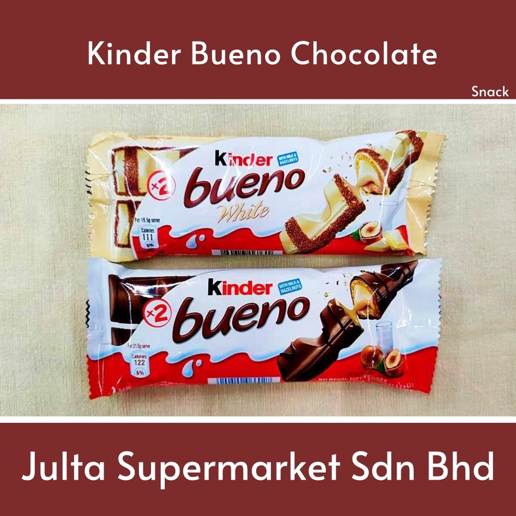 Kinder Bueno Chocolate / White Chocolate 43Gm | Shopee Malaysia