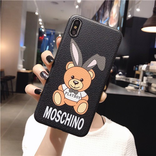 Iphone 11 12 Pro Xmax Bear Tide Brand Moschino Phone Case Xr Se2 I8 Silicone Shopee Malaysia