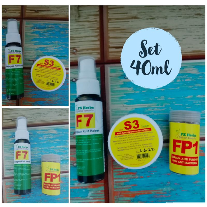 PS Herbs F7 SET 40ML Ubat kurap/sporo viral PS herbs natural remedies