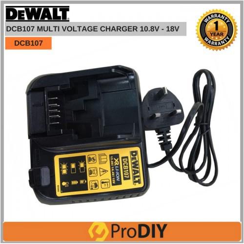 DEWALT DCB107 Multi Voltage Battery Charger 10.8v 14.4v 18v | Shopee ...